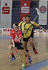 sportlich beim unihockey