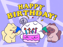 Happy Birthday Congrats GIF by Snooze Kittens